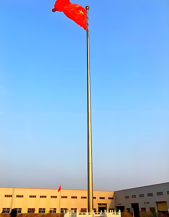 Asta de bandera de elevación cónica de manivela resistente a la corrosión de titanio