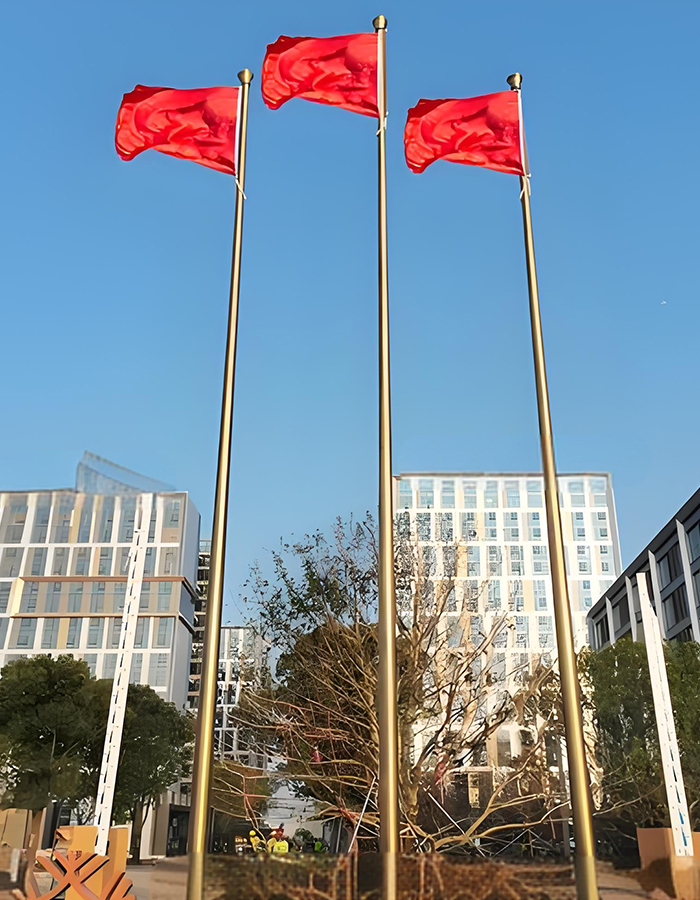Asta de bandera de elevación inteligente cónica de titanio de alta gama