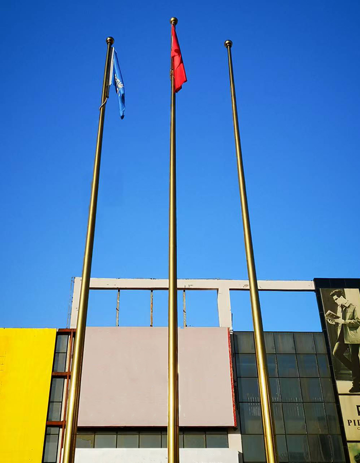 Asta de bandera de premio horizontal de titanio